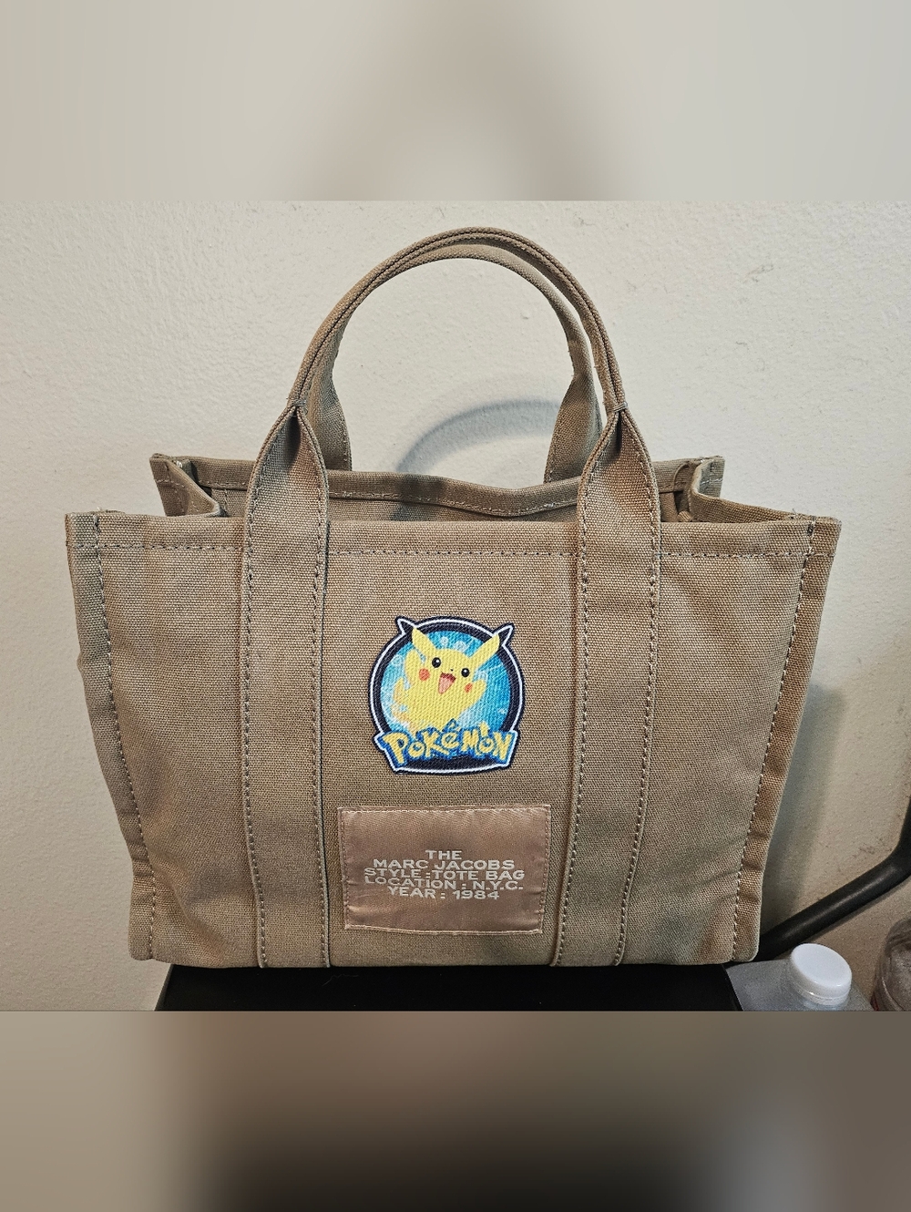 Marc Jacobs Customized Pokemon Tote Bag with MJ Camo Strap- Medium - Picture 4 of 11